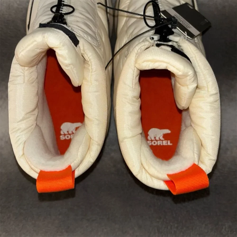 🚫SOLD🚫 Sorel Out N About III Puffy Zip Boots Cream Espresso Orange Waterproof 11 - Picture 9 of 12